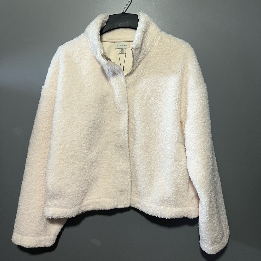 Calvin Klein Cream Teddy Jacket